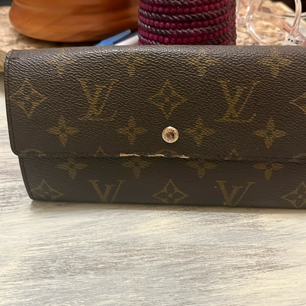 Brown And Gold Wallet. Some Wear.